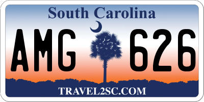 SC license plate AMG626