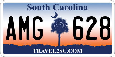 SC license plate AMG628