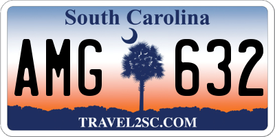 SC license plate AMG632
