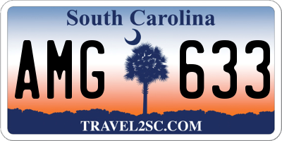 SC license plate AMG633