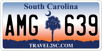 SC license plate AMG639