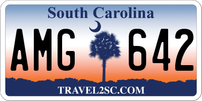 SC license plate AMG642