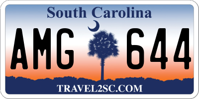 SC license plate AMG644