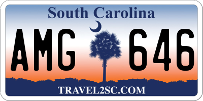 SC license plate AMG646