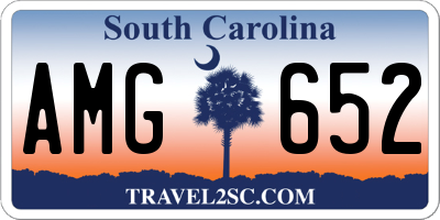 SC license plate AMG652