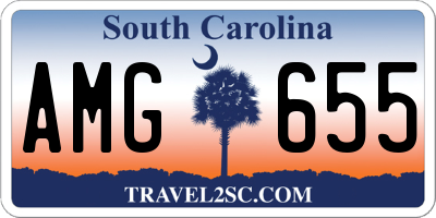 SC license plate AMG655