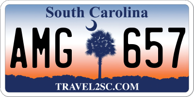 SC license plate AMG657
