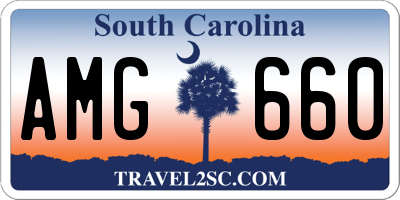 SC license plate AMG660