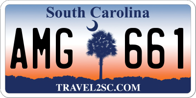 SC license plate AMG661