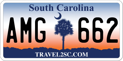 SC license plate AMG662