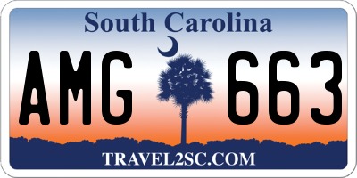 SC license plate AMG663