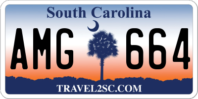 SC license plate AMG664