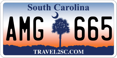 SC license plate AMG665