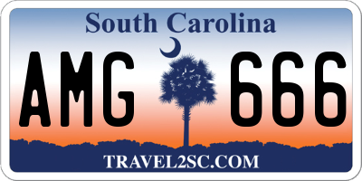 SC license plate AMG666