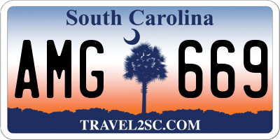SC license plate AMG669