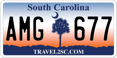 SC license plate AMG677