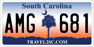 SC license plate AMG681
