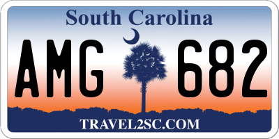 SC license plate AMG682
