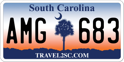 SC license plate AMG683