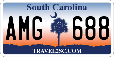 SC license plate AMG688