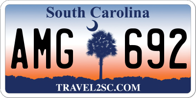 SC license plate AMG692