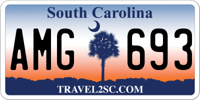 SC license plate AMG693