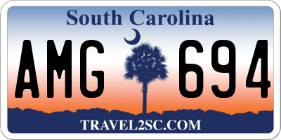 SC license plate AMG694