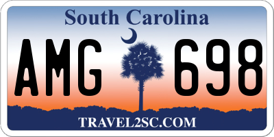 SC license plate AMG698
