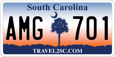 SC license plate AMG701