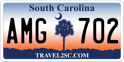 SC license plate AMG702