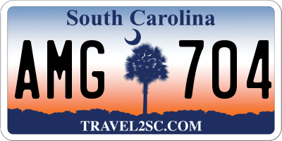 SC license plate AMG704