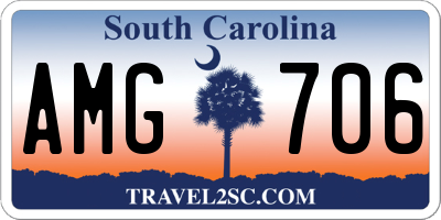 SC license plate AMG706