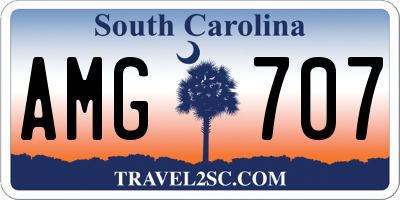 SC license plate AMG707