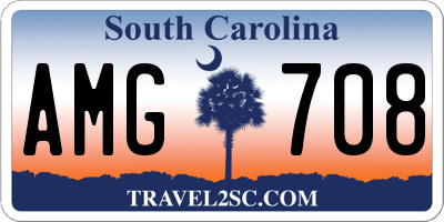 SC license plate AMG708