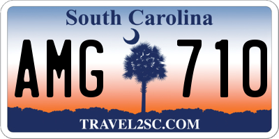 SC license plate AMG710