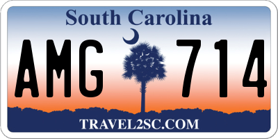 SC license plate AMG714
