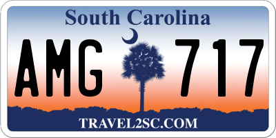SC license plate AMG717