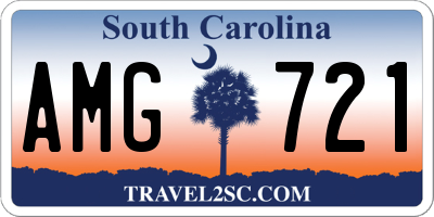 SC license plate AMG721