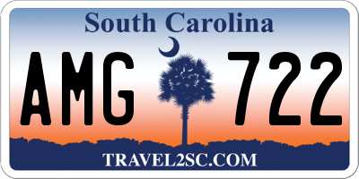 SC license plate AMG722