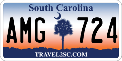 SC license plate AMG724