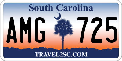 SC license plate AMG725