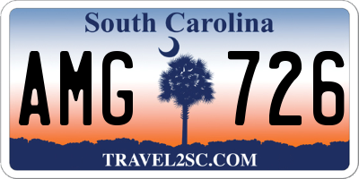 SC license plate AMG726