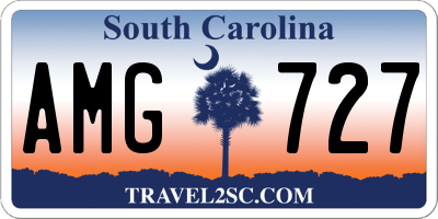 SC license plate AMG727