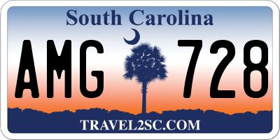 SC license plate AMG728