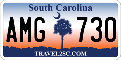 SC license plate AMG730