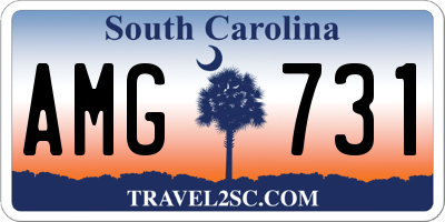 SC license plate AMG731