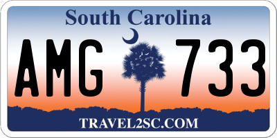 SC license plate AMG733
