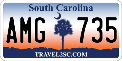 SC license plate AMG735