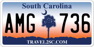 SC license plate AMG736