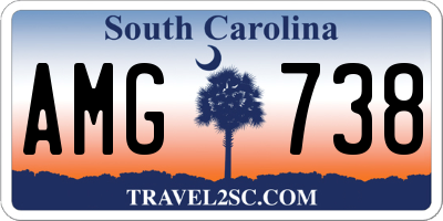 SC license plate AMG738